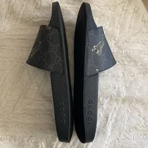 Gucci | Shoes | Mens Gucci Gg Supreme Tiger Slide Sandals 